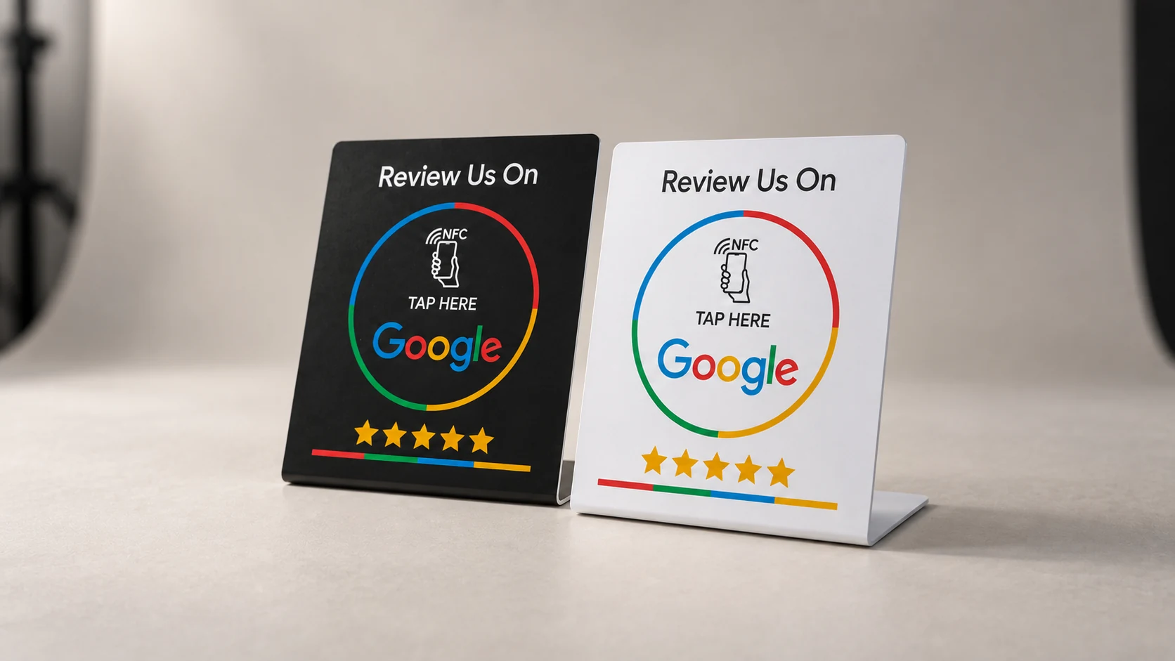 Kaivera Google Review kartice u crnoj i bijeloj izvedbi